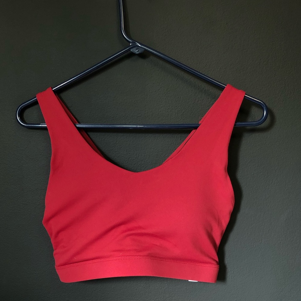Red Comfy Sports Bra